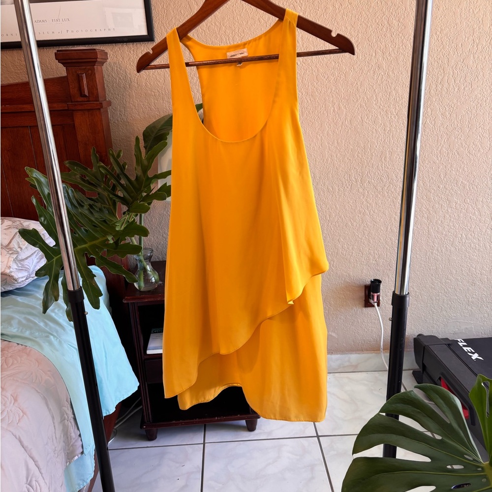 Silence + Noise Mustard Sleeveless Dress